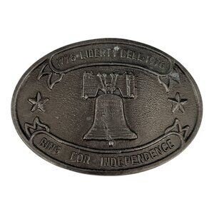 1976 Liberty Bell Bicentennial Belt Buckle Ring for Independence